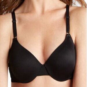 Warner's Cushioned Underwire Bra 34C Black Not A Bra Collect NWT Style# 1593